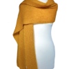 Echarpe cotes mohair et soie jaune soleil