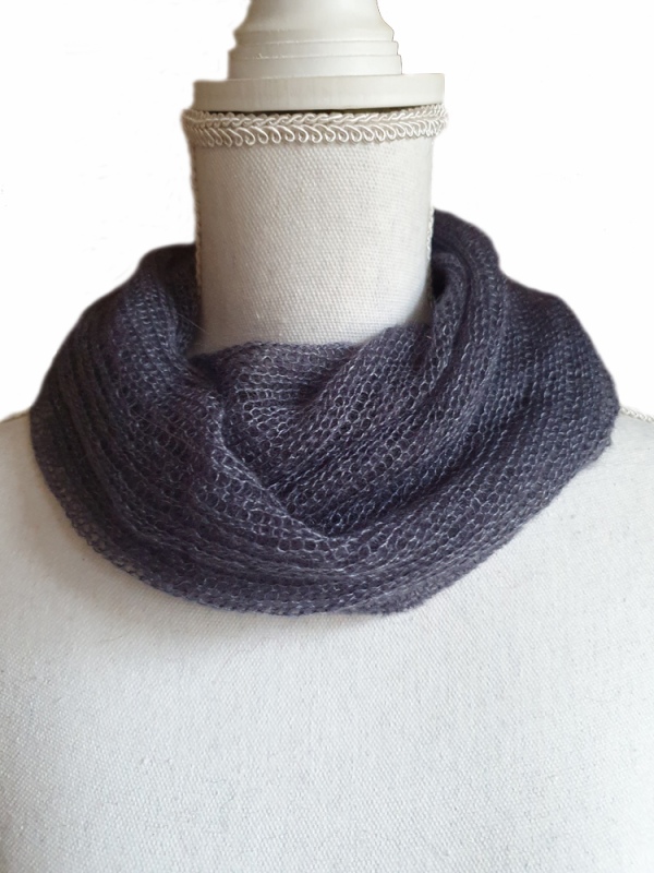 col fin mohair gris ardoisé
