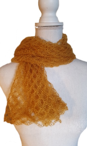 Foulard carré mohair et soie